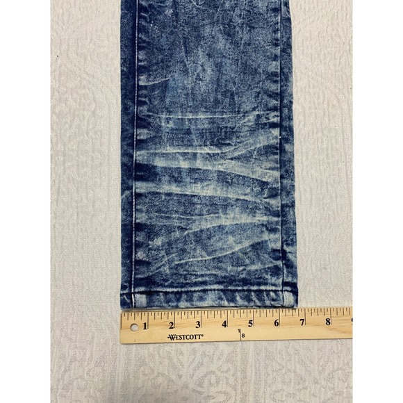 Denim & Rivets Premium Moto Jeans Men's Size 38 Acid Wash Stretch Whiskers - Picture 9 of 9